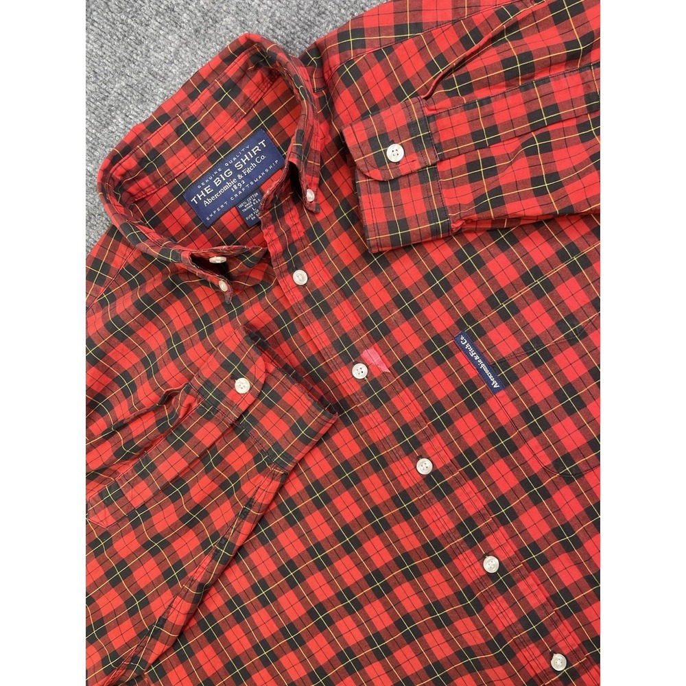 Abercrombie & Fitch The Big Shirt Men's Size L Plaid Shirt‎ Vintage
